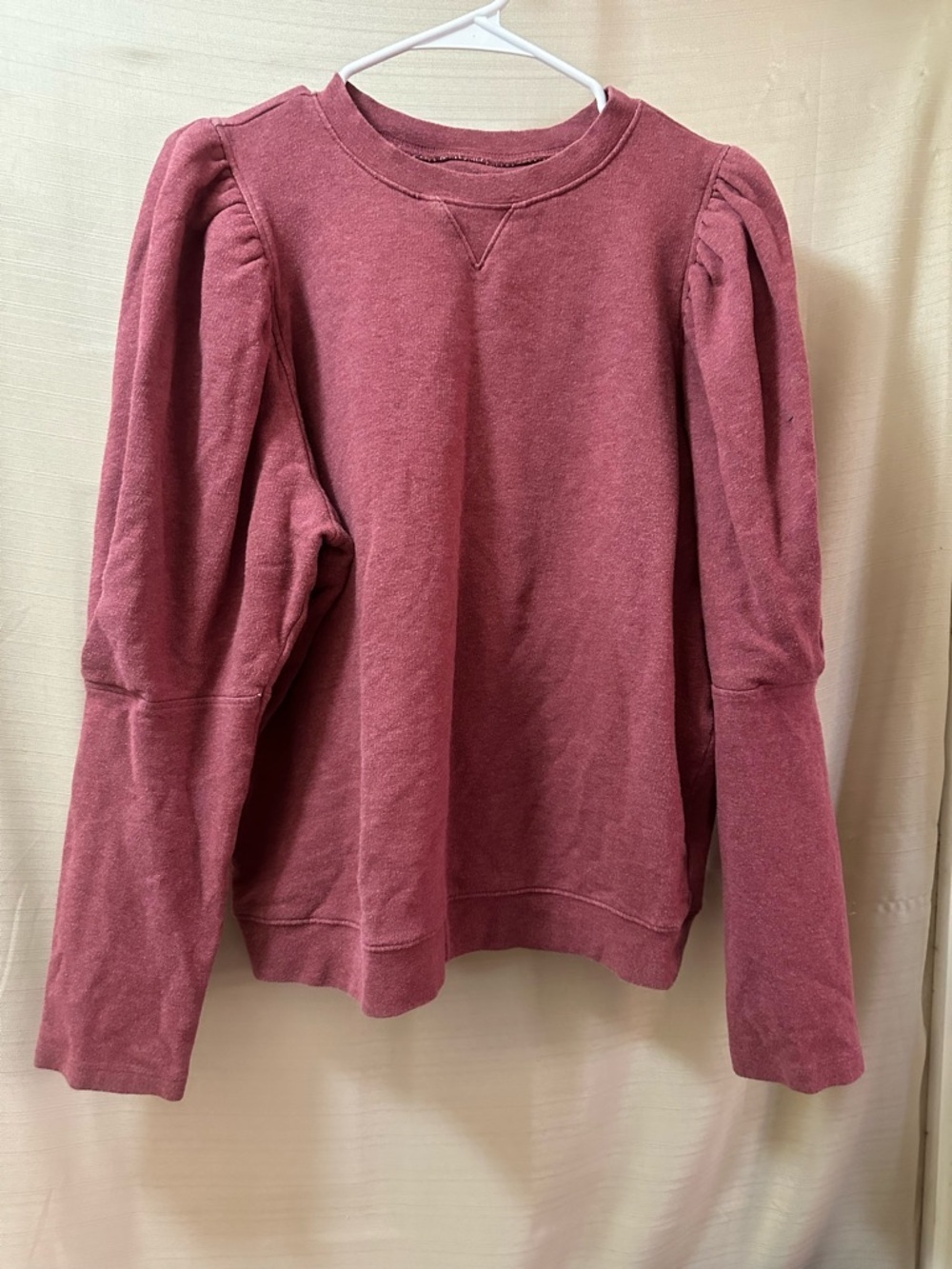 It’s All Gonna Happen Pink Puff Sleeve Sweatshirt XXL Cozy Boho Top